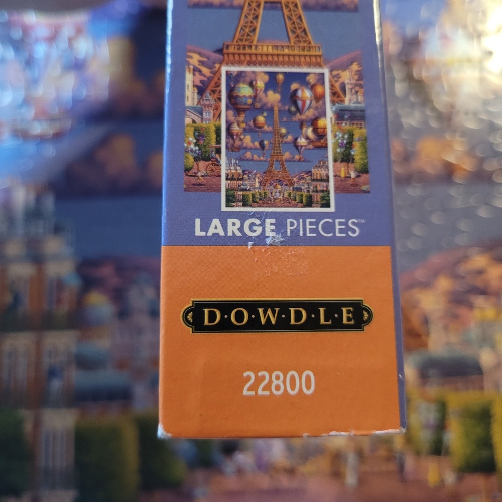Dowdle Balloons Over Paris 300 Large Piece Jigsaw Puzzle Eiffel Tower France - Picture 8 of 10